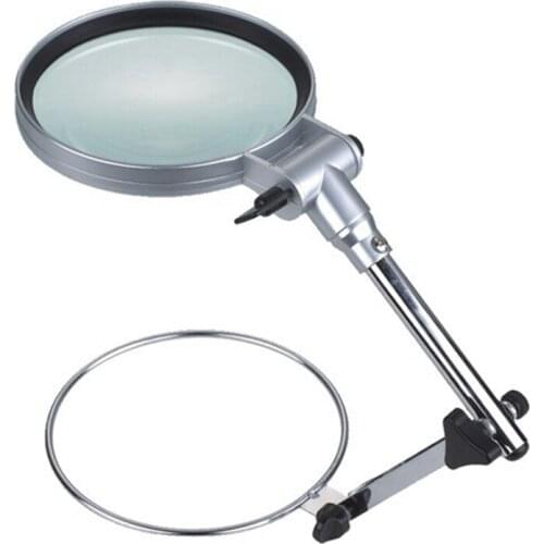 2.5x 130mm Hands Free Folding Loupe Desk Magnifier Magnifying Glass for Crafts