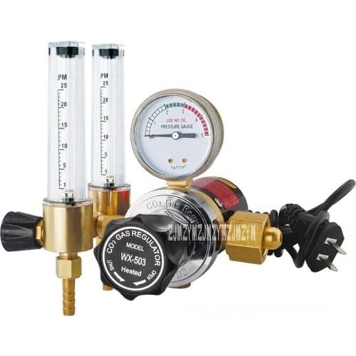 Welding Weld Gauge CO2 Heating Meter Pressure Reducer Measurement Tool Flow Meter Gas Regulator Pressure Reducing Valve 36V 220V