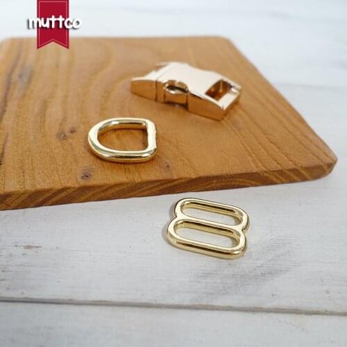 Metal buckle+adjust buckle+D ring) DIY Dog Collar gold Accessories 1.5cm diy metal buckle zinc alloy adjust buckle