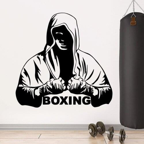 Creative Boxing Club Wallpaper Vinyl Wall Sticker For Fitness Room Art Decals Gym Stickers Vinyl Mural