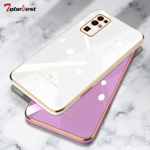 Fashion Plating Soft Silicone Case For Huawei Honor 30 Pro 30S Coque Camera protective Straight edge Back Cover
