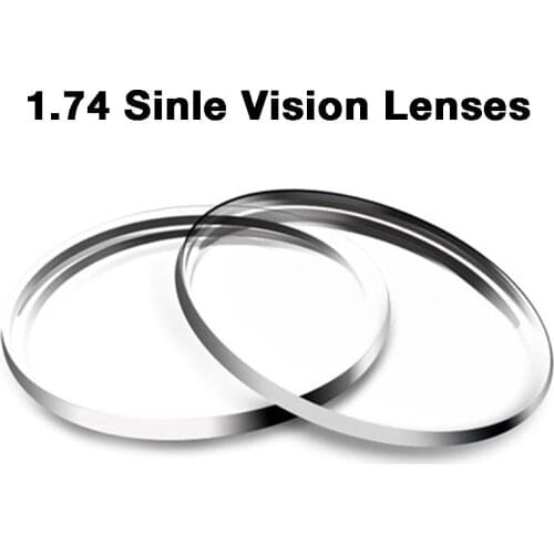 New 1.74 Single Vision Lenses For Men and Women Clear Optical Single Vision Lens HMC, EMI Aspheric Anti UV