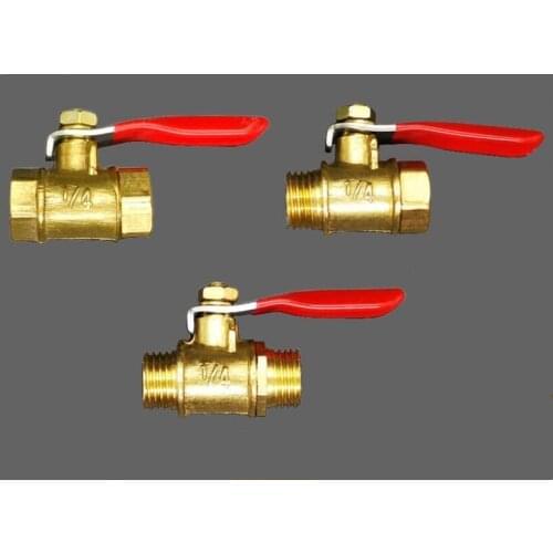 1/8" 1/4" 3/8" 1/2" BSP Female Male Thread Brass 2 Way Shut Off Ball Valve Pipe Fitting Coupler Connector Adapter