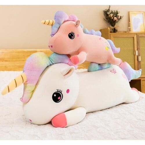 65-125cm Cartoon Cute Unicorn Plush Toys Stuffed Lovely Animals Dolls Pillow Decorations For Kids Girls Birthday Gifts