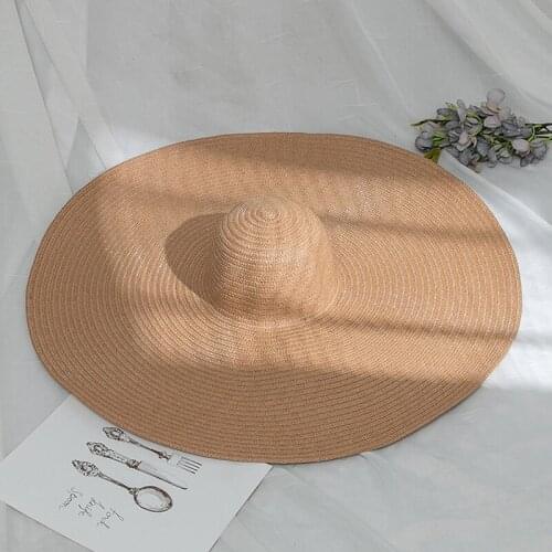 2021 Summer Oversized Beach Hats Big Brim Sun Hat for Women Folded Lady Girls Outdoor Vacation Uv Protection Straw Hat Wholesale