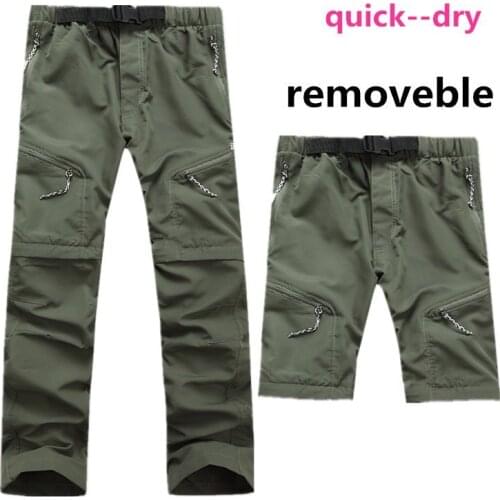 Discount New Brand 2015 Mens Quick-Drying Leisure Travel Active RemovableHiking Waterproof Perspiration Pants Trousers Men