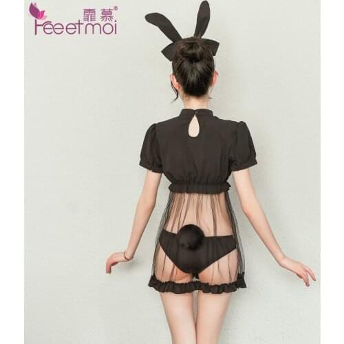 FM Sexy lingerie sexy love hollow cosplay cute rabbit girl nurse suit uniform temptation