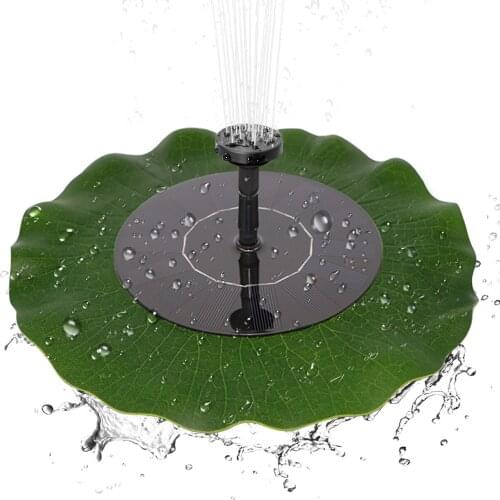 Solar-powered Floating Lotus Leaf Fountain Brushless Water Pump Pond Garden Bird Bath Decoration