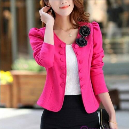 Plus Size 4XL Office Lady White Blazers Women Autumn Long Sleeve Coats Female Buttons Solid Jacket Woman Office New