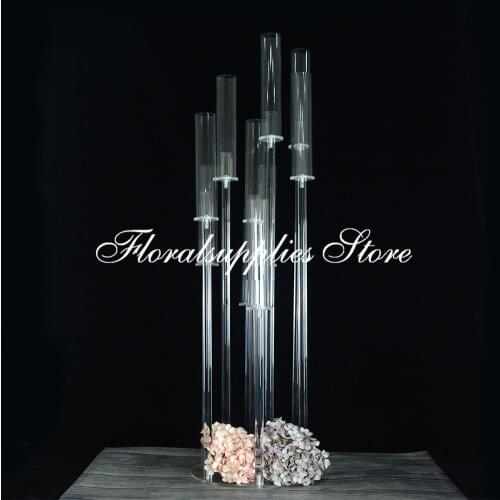 10pcs 10 arm candelabra, 10pcs flower stand, 100pcs candles, 2pcs gold candelabra