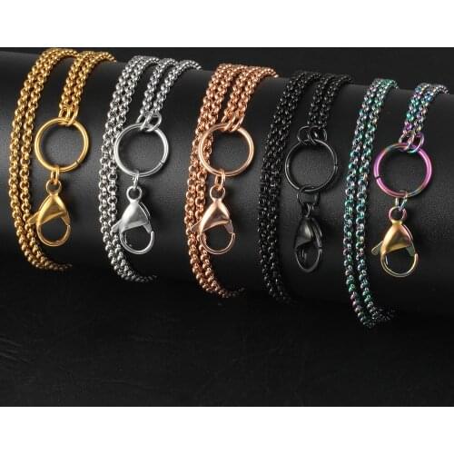 10PCS/lot 32inches (80cm) 316L Stainless Steel 2.3mm Rolo Chain for Floating Locket/Pendant Wholesale Jewelry