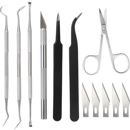 12Pcs Craft Vinyl Weeding Tool Weeder Hooks Carving Tweezers for DIY Scrapbook Embellishment Vinyl Craft Card Making Embroidery