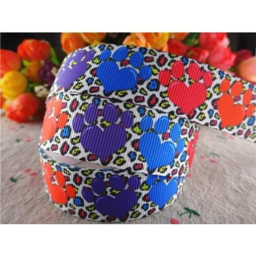 16010145, new arrival 7/8'' (22mm) 5 yards dog printed grosgrain ribbons animal ribbon hair accessories