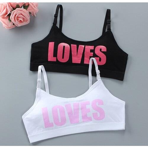2Pcs Kids Underwear Teenager Girls Bras Training Vest Kids Girls Underwear Adjustable Bra Vest Underclothes 8-16 Years Old
