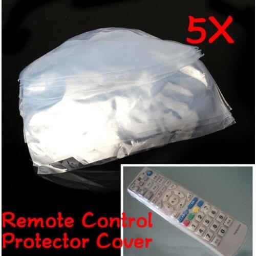 5Pcs Remote Control Protector Cover Heat Shrink Film for Waterproof Protective Dust Case TV Air Conditioner Video Remote