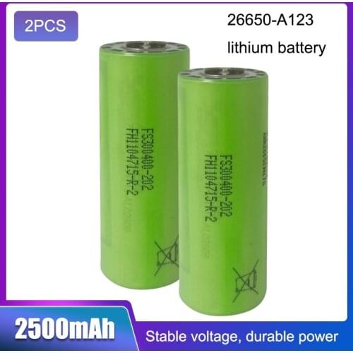 2pcs/lot 26650 lifepo4 3.2v 2500mAh high drain 70A ( 30C ) battery cells e-bike golf car & cordless power tools