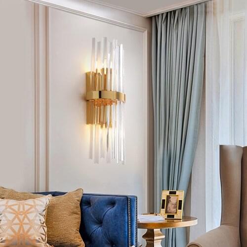 Artistc wall light for luxury hotel crystal wall lamp minimalist gold wall lamp interior art decor Corridor Light