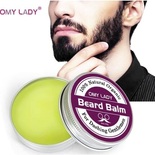 OMY LADY Beard Balm for Men Natural Organic Beard Care Wax Beard Conditioner Styling Moisturizing Grow Stimulator Shape Hair