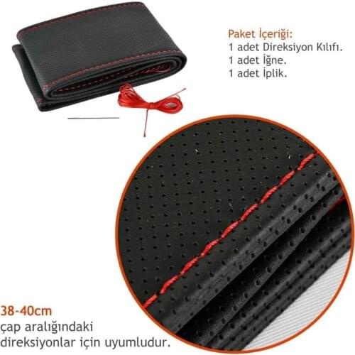 Fox Leather Steering Wheel Cover Broaching Holes Model Needle Thread Hobby Accessory 2021 New Fashion Design Trend Quality Favorite Goods