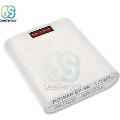 DIY 4*18650 Power Bank Case 5V Battery Charge Storage Box Shell Without Battery For Charging Mobile Phones Portable