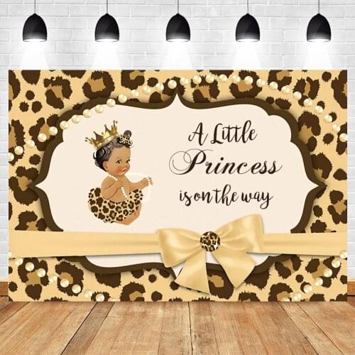 Leopard Princess Girl Birthday Customized Photozone Background Photography Backdrops Photographic Photophones For Photos Poster
