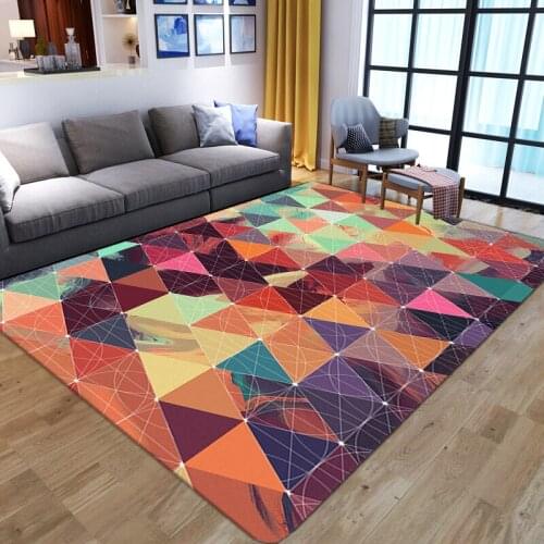 Geometric Colorful home carpets for bedroom living room children play area non-slip rug large Entrance door mat Parlor floor mat
