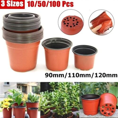 50/100 Pcs 3 Sizes Nursery Flower Pot Flower Pot Plastic Flower Pot Mini Flower Pot Garden Decoration Suitable for Indoor Garden