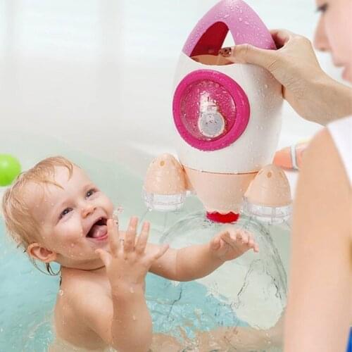 Bath Toys Play in Summer in Bathroom Water Playing Toy Rocket Fountain Water Spraying Rotary Spraying Beach Toy New Year Gift