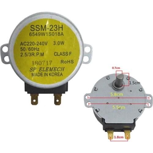 Microwave Oven Synchronous Motor Tray Motor SSM-23H 6549W1S018A for lg Microwave Oven Parts Accessories 220V
