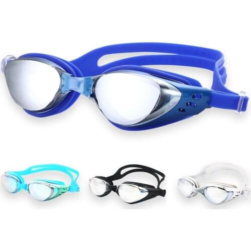 Diving Goggles Waterproof and Anti-fog Goggles Adult General Electroplating Big Frame Myopia Swimming Goggles