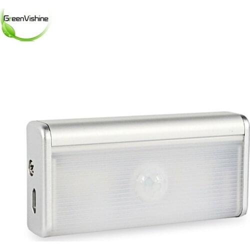 Rechargeable Sensor Light LED Night Light Lamp 4leds Closet Light For Hallway Pathway Magnetic Strip Wall Lighting