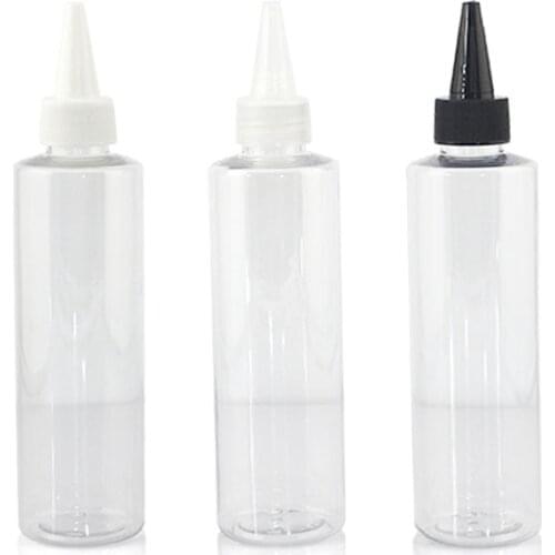 200ml Plastic Needle Tip Bottle Refillable Lotion Filler Bottle Empty High Grade Cosmetic Container Gorgeous Make Up Tool 30pcs