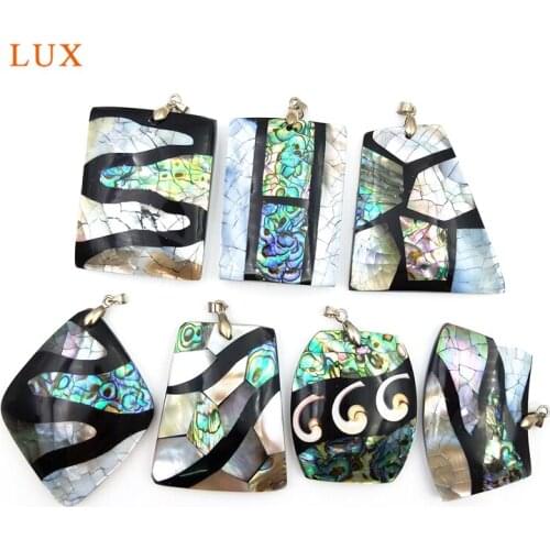 Natural Abalone Shell Pendant For Necklace Multi Shape Sea Shell Pendant With Silver Fashion Jewelry For Women Pendants Finding