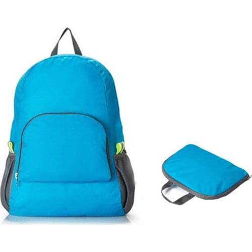 12PCS / LOT 2018 Hot Portable Travel Backpacks Zipper Nylon Backpack Traveling Women Men Shoulder Bags Folding Bag