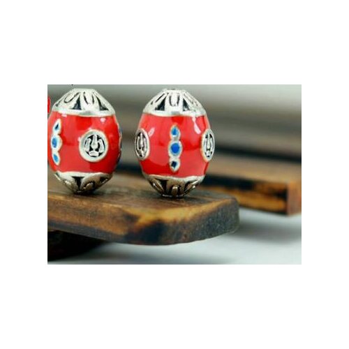 5pcs/lot Tibetan silver Dripping oil spacer Loose Spacer Beads for DIY Jewelry Making bracelet fdg4