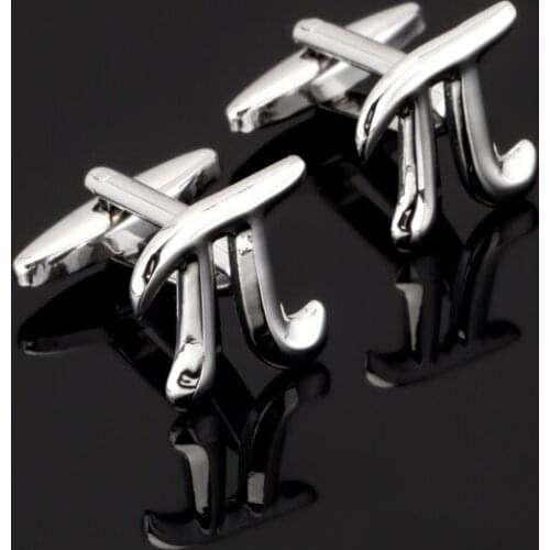Luxury shirt SILVERy Mathematics Cufflinks brand Hipster Cufflinks For Men Gift for Husband Gift for High Quality Men Gift
