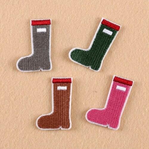Handmade Christmas Socks Patches Kawaii Iron-On Pocket Applique DIY Sewing On Clothes Bag Accessories Wholesales Decor