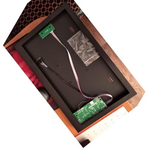 HDMI-compatible 58C Controller board + Metal alloy back cover case box DIY VGA kit for HT156WXB 15.6" LED LCD 1366x768 panel
