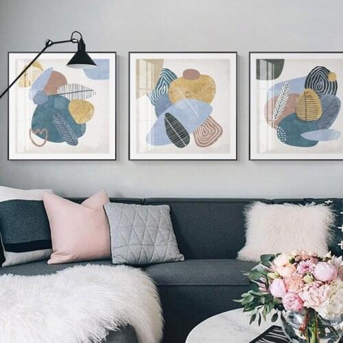 Modern Minimalist Restaurant Square Wall Painting Creative Color Block Light Luxury Porch Decorative Painting Living Room Mural