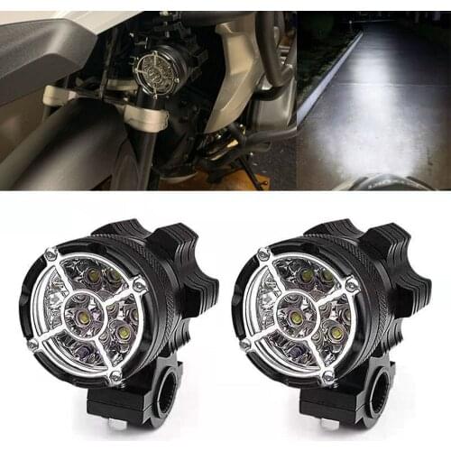 6/9 Chips LED Motorcycle Headlight Fog Lamp LED Fog Passing Auxiliary Light Work Spot Light Bulb For BMW Honda Yamaha Kawasaki