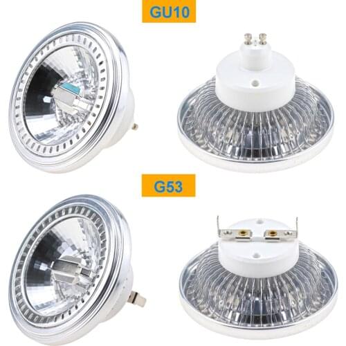 High Quality Round AR111 15W LED COB Downlight Dimmable G53 GU10 Base Lamp Spot Light DC12V AC110-240V AR111 LED Bulb Lights