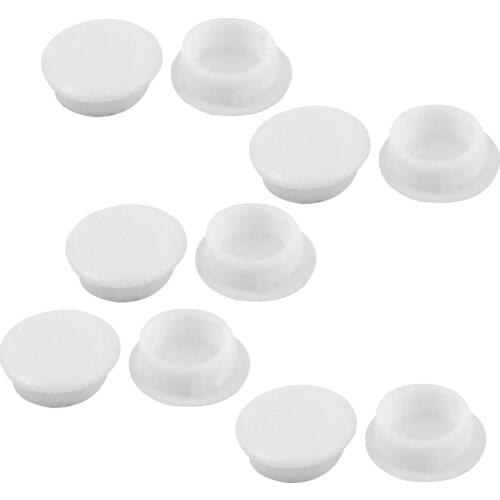 Blanking End Caps 10mm Dia Plastic Round Tubing Tube Inserts 10 Pcs