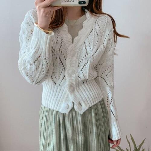 Women V-Neck Knitted Casual Sweaters Cardigans Lady Knitting Soft Thin Winter Cardigan Outwear for Female
