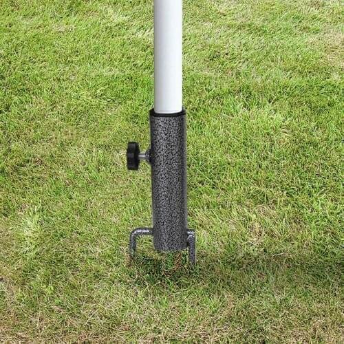 Parasol Ground Plug Sunshade Outdoor Sun Umbrella Stand Umbrella Black Metal Iron Fixed Umbrella Advertising Umbrella J2Y