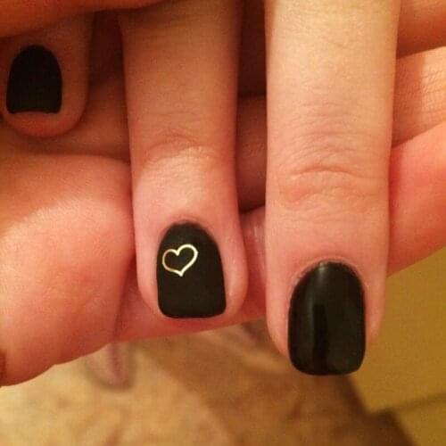 1bag Heart Nail Art Decals Metal Love Nails Stickers DIY Decoration Accessories for Women Girls Salon Home Use