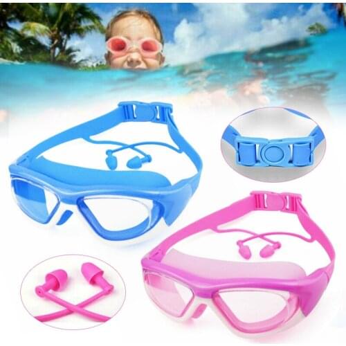 1pc Kids Anti-Fog Swimming Glasses UV Coated Lenses Swimming Goggles Adjustable Waterproof Swim Eyewear For Children Boys Girls