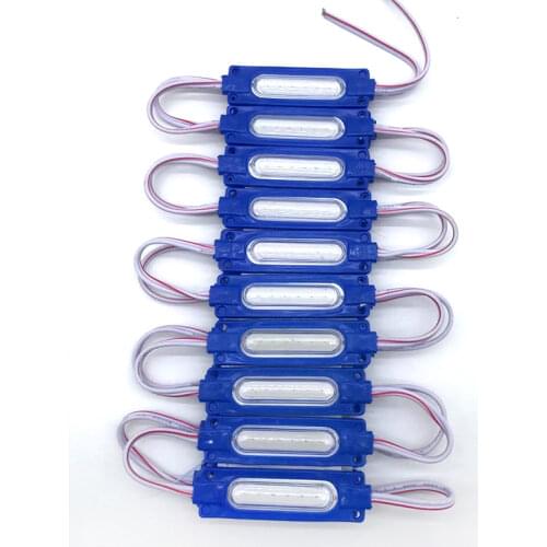 100pcs/lot led COB module Light Advertising lamp 2W IP67 Waterproof DC12V safe led background light warm white/red/blue