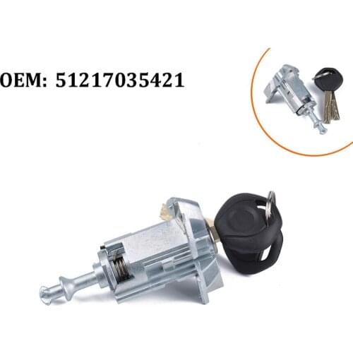 51217035421 Car left front door lock Cylinder Replacement with 2Keys for X3 X5 2000-2006