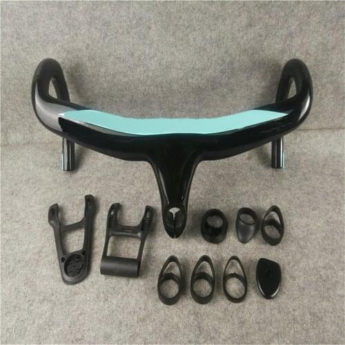 5D 6D Full Carbon Road Bicycle Handlebar Integrated Drop Bar 28.6mm Special Spacer light mount