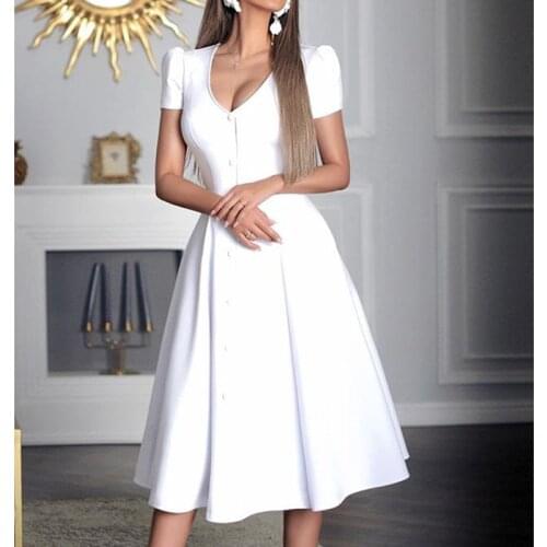 Aibo Carla Summer Dresses With Buttons